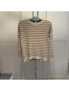 REI Wallace Lake Waffle Knit Sweater Women's Medium 100% Cotton Crewneck